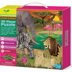 Παιδικό Puzzle 4M 3D Δαπέδου Σαφάρι 9 Κομμάτια