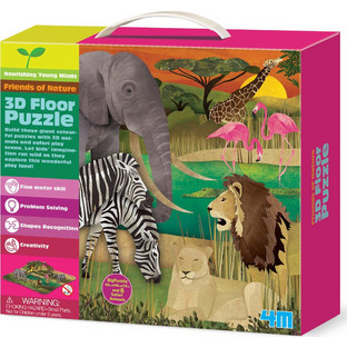 Παιδικό Puzzle 4M 3D Δαπέδου Σαφάρι 9 Κομμάτια