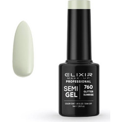 Elixir Semigel 760 Sunrise Glitter Ημιμόνιμο Βερνίκι Νυχιών 5ml