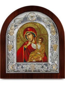 Εικόνα-Παναγία Παραμυθία -Ασήμι 950E124 (19,5 cm Χ 17,5 cm)