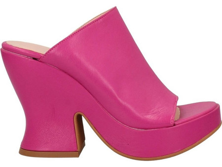 Fuxia Mule Δέρμα