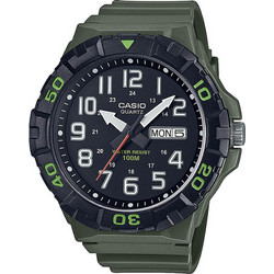 Casio Standard Ανδρικό Ρολόι Χρονογράφος με Χακί Καουτσούκ Λουράκι MRW-210H-3AVEF