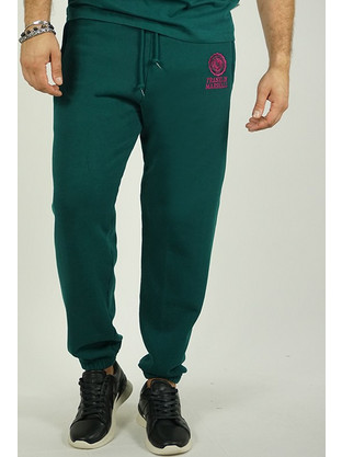 Franklin & Marshall Ανδρικό Παντελόνι Φόρμας Fleece με Λάστιχο Πράσινο JM1004.000.2004P01-101