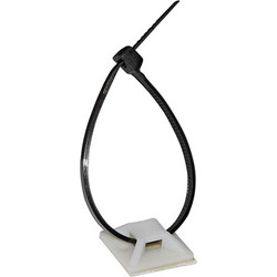 Adeleq Αυτοκόλλητη Βάση Δεματικών 19x19mm 1τμχ Λευκή (19-21210PC)