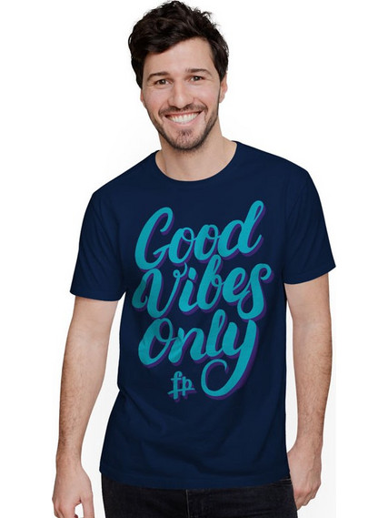 GOOD VIBES ONLY (Κοντομάνικο Ανδρικό / Unisex) - French navy