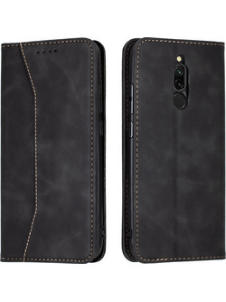 Bodycell Pu Leather Book Case Black (Xiaomi Redmi 8)