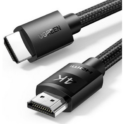 Ugreen Καλώδιο HDMI 2.0 Braided HDMI Male to HDMI Male 1m Black 30999