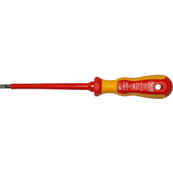 Κατσαβίδι ίσιο VDE 1000V 1x5.5x125 mm με κίτρινη μαλακή λαβή NWS Γερμανίας - 15-6513