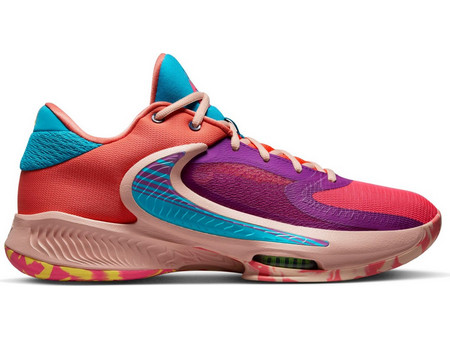 Nike Zoom Freak 4 Ανδρικά Αθλητικά Παπούτσια για Μπάσκετ Μωβ Ροζ Πολύχρωμα DQ3824-500