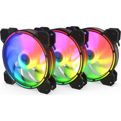 KRUX Lunar 120 Case Fan 120mm ARGB με Σύνδεση 3-Pin 4-Pin PWM 3τμχ