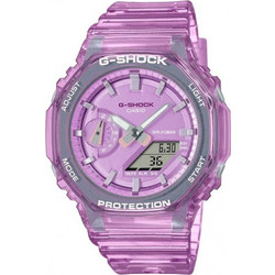 Casio G-Shock Ανδρικό Ρολόι Χρονογράφος με Ροζ Καουτσούκ Λουράκι GMA-S2100SK-4AER