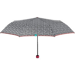 Umbrella Lady Mini 54/8 Man. 3 section round White black fluo windproof Microfibre κόκκινο