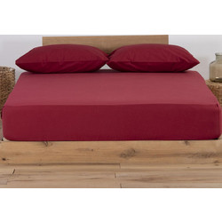 Nef-Nef Σεντόνι Μονό Βαμβακερό με Λάστιχο 100x200+30 Jersey 970 Bordo