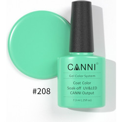Canni 208 Mint Green Ημιμόνιμο Βερνίκι Νυχιών 7.3ml