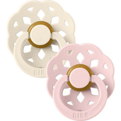 BIBS Boheme Πιπίλες Καουτσούκ 6m+ Ivory Blossom 2τμχ