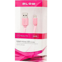 BLOW DM-66-065 Καλώδιο USB A σε microUSB B 1m Ροζ