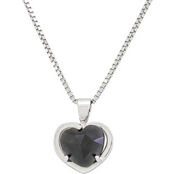 Million Diamonds Γυναικείο Κολιέ Καρδιά από Λευκόχρυσο 14Κ με Διαμάντι MD18686