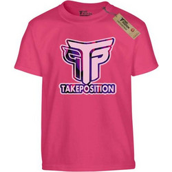 Takeposition Logo Παιδικό T-Shirt Κοντομάνικο Ροζ 806-0033-08-24