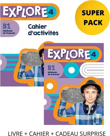 EXPLORE 4 SUPER PACK (LIVRE + CAHIER + CADEAU SURPRISE)