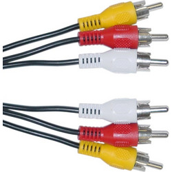 POWERTECH καλώδιο 3x RCA σε 3x RCA CAB-R006, 5m, μαύρο