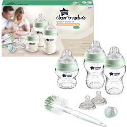 Tommee Tippee Closer To Nature Σετ Γυάλινα Μπιμπερό με Θηλή Σιλικόνης κατά των Κολικών 0m+ Green 8τμχ 42245055