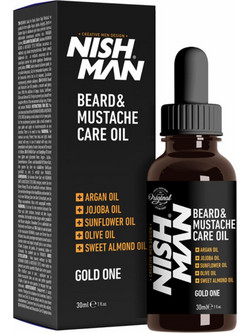 Nish Man Beard & Mustache Care Λάδι για Γένια 30ml