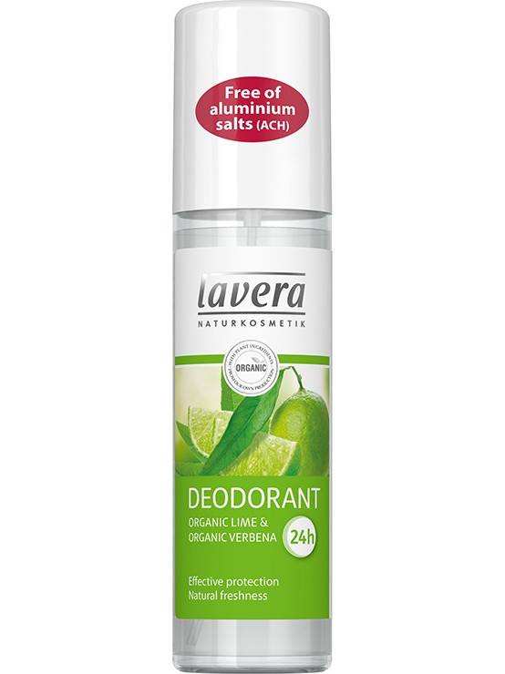 Lavera Organic Lime & Mineral Φυσικό Γυναικείο Αποσμητικό Spray 48h Χωρίς Αλουμίνιο 75ml