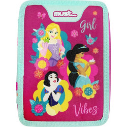 Must Disney Princess Girl Vibes Κασετίνα Γεμάτη με 2 Θήκες Ροζ 563473