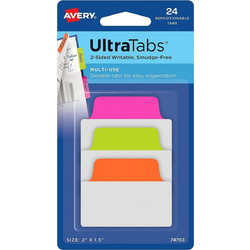 Σελιδοδείκτες Avery Ultra Tabs Neon 50.8x38.1mm 24 Τεμάχια 74753