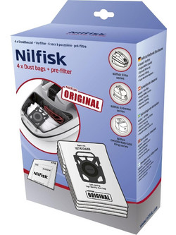 Nilfisk 107412688 Σακούλες Σκούπας 4τμχ Συμβατές με Σκούπα Nilfisk