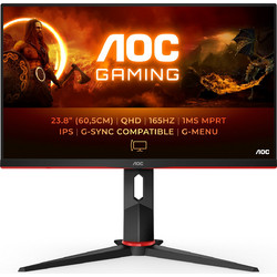 AOC Q24G2A/BK IPS Gaming Monitor 23.8" 2560x1440 QHD 165Hz 1ms