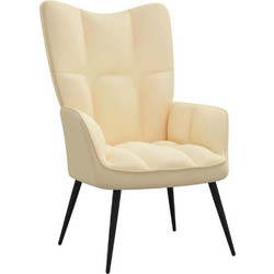 vidaXL Πολυθρόνα Relax Βελούδινη Λευκή 328082