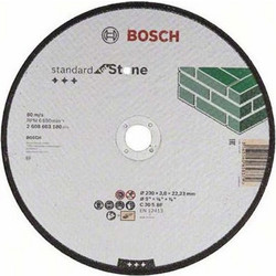 BOSCH - Δίσκοι Κοπής Standard for Stone 230x3.0mm (2608603180)