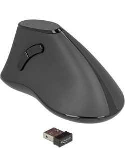 DeLOCK 12622 Ασύρματο Ποντίκι Vertical Black