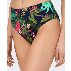 Only Ψηλόμεσο Bikini Slip Floral Πράσινο 15282629