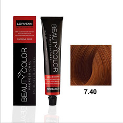 Lorvenn Beauty Color 7.40 Ξανθό Χάλκινο Μόνιμη Βαφή Μαλλιών 70ml