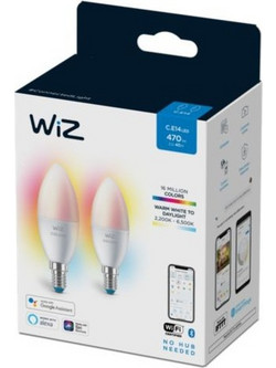 WIZ - Candle C37 E14 2Pack Color