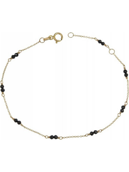 Χρυσό γυναικείο βραχιόλι Κ9 Black Spinel 045983 045983 Χρυσός 9 Καράτια