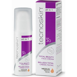 Tecnoskin Total Beauty CC Face Cream Medium SPF30 50ml