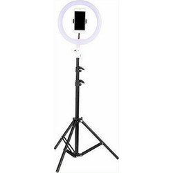 Ring Light Ring Lamp Light LED USB Tripod 2.4m 26cm 2500-4500K με Τρίποδο Δαπέδου και Βάση για ΚινητόΚωδικός: 22417628