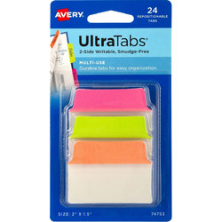 Αυτοκόλλητοι Σελιδοδείκτες Ultra Tabs Neon, 5x3.75cm, 24τεμ