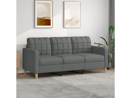 vidaXL Τριθέσιος Καναπές Γκρι 198x77x80cm 359100