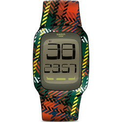 Swatch Yorktouch Touch Ψηφιακό Ανδρικό Ρολόι Χρονογράφος με Πολύχρωμο Καουτσούκ Λουράκι SURB118