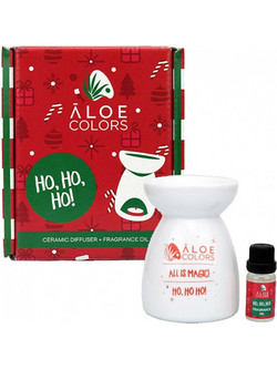 Aloe Colors Ho Ho Ho! Gift Set Ceramic Diffuser Σετ με Κεραμικό Αρωματοποιητή, 1τεμ & Αρωματικό Λάδι, 10ml, 1σετ