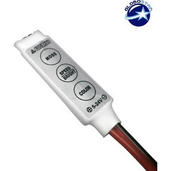 GloboStar 77412 LED RGB Controller Με Καλώδιο 12V DC Σε Χρώμα Λευκό