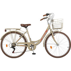 Orient Bikes City Classic Γυναικείο Ποδήλατο Πόλης 26" με 6 Ταχύτητες Μπεζ