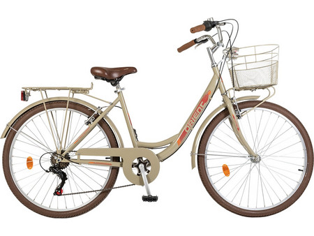 Orient Bikes City Classic Γυναικείο Ποδήλατο Πόλης 26" με 6 Ταχύτητες Μπεζ