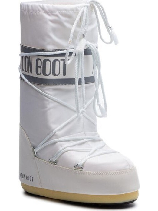 ...Icon Nylon Μπότες Λευκές Moon Boot 14004400-006