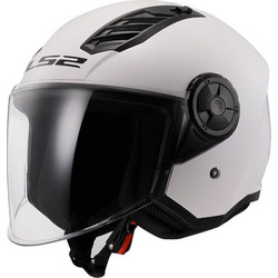 LS2 OF616 Airflow ΙΙ Gloss White Κράνος Μηχανής Jet 950gr