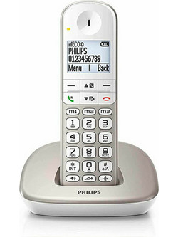 Philips XL4901S Ασύρματο Τηλέφωνο με Ανοιχτή Ακρόαση Λευκό Ασημί